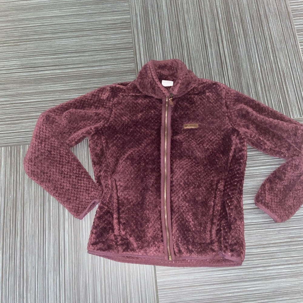 Columbia fireside Sherpa jacket maroon burgundy size large l women’s